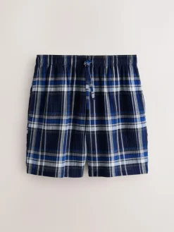 Next Navy Blue Check Short Sleeve Pyjamas Set^ Pyjamas