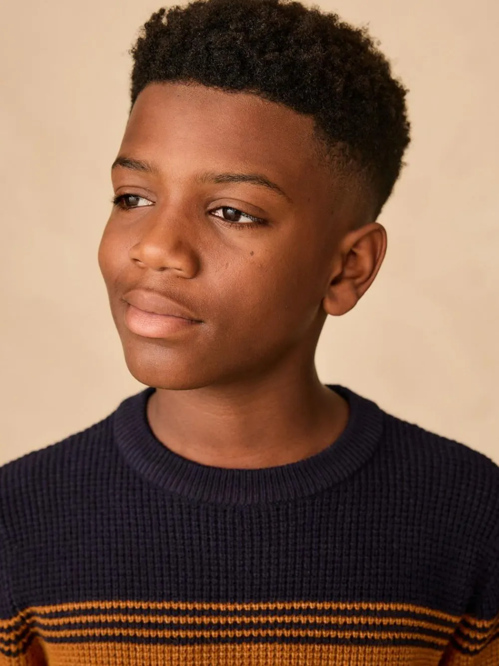 Next Colourblock Stripe Crew Neck Knitted Jumper (3-16yrs)^BOY Knitwear & Sweaters|Knitwear