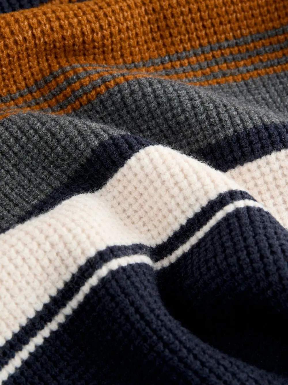 Next Colourblock Stripe Crew Neck Knitted Jumper (3-16yrs)^BOY Knitwear & Sweaters|Knitwear