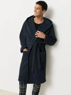 Outlet Next Corded Textured Dressing Gown Navy Blue