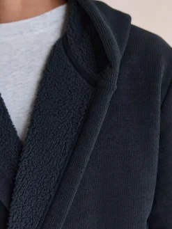 Outlet Next Corded Textured Dressing Gown Navy Blue