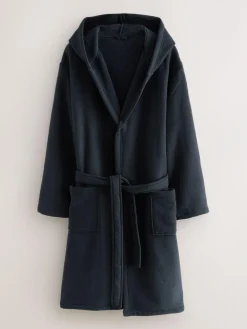 Outlet Next Corded Textured Dressing Gown Navy Blue