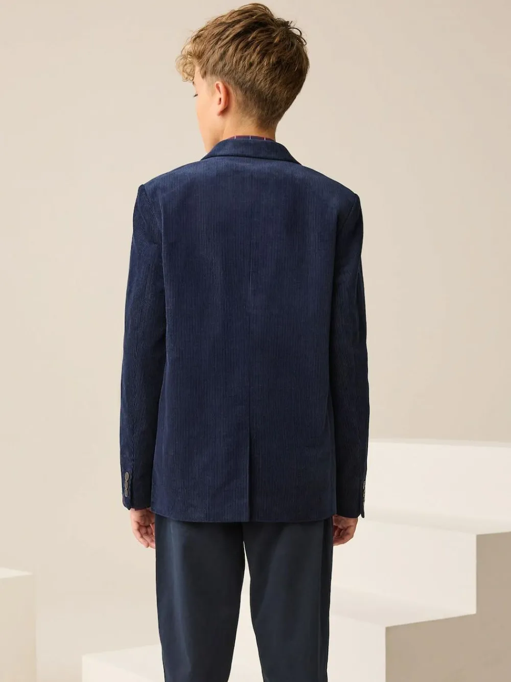 Outlet Next Blazer (3-16yrs) Navy Blue Corduroy