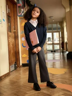 Next Navy Blue Cotton Rich School V-Neck Cardigan (3-16yrs)^ Knitwear & Sweaters|Knitwear