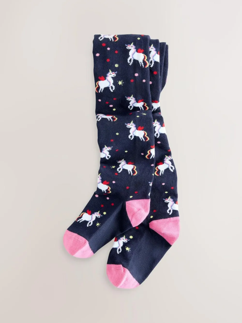 Next Navy Blue Cotton Rich Unicorn Tights^ Occasionwear|Tights