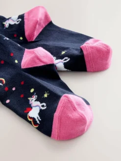 Next Navy Blue Cotton Rich Unicorn Tights^ Occasionwear|Tights