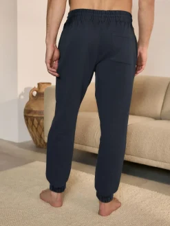 Best Next Cuffed Brushback Heavyweight Open Joggers Navy Blue