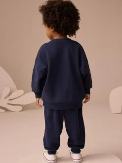 Next Single Printed Crew Neck Sweat Top & Joggers Set (3mths-7yrs)^BOY Sweatshirts & Hoodies|Sweatshirts & Hoodies