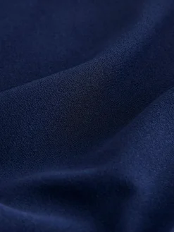 Next Draped Midi Ruched Dress Navy Blue