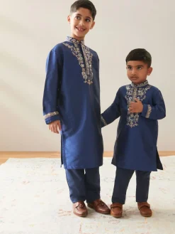 Next Navy Blue Eid Kurta (3mths-16yrs)^BOY Shirts|Occasionwear