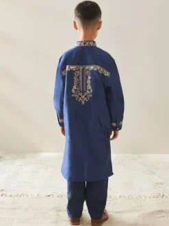 Next Navy Blue Eid Kurta (3mths-16yrs)^BOY Shirts|Occasionwear
