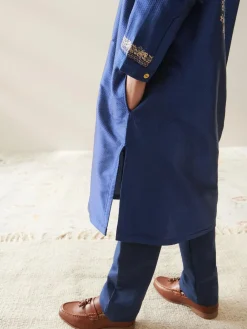 Next Navy Blue Eid Kurta (3mths-16yrs)^BOY Shirts|Occasionwear