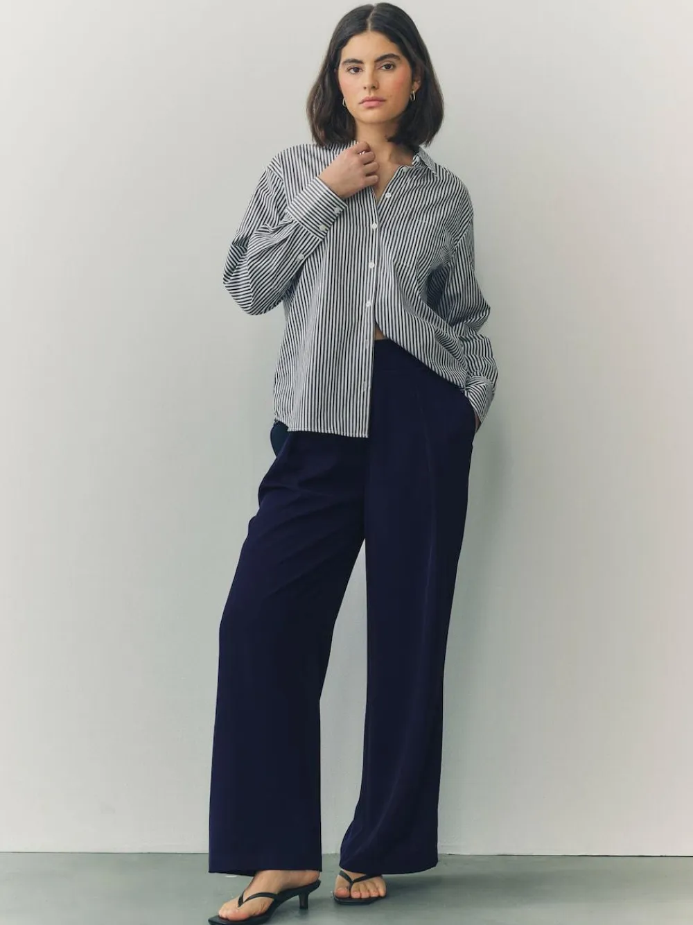 Next Elastic Back Wide Leg Trousers^Women Pants