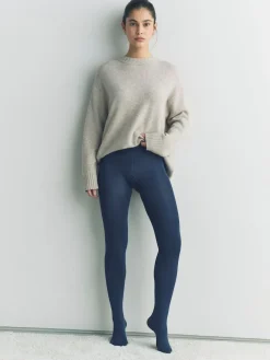 Clearance Next Fleece Lined Thermal Tights Navy Blue