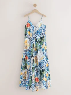 Next Fruit Print Volume Maxi Dress^Women Maxi Dresses|Dresses