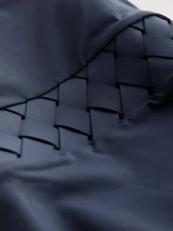 Discount Next Navy Blue High Neck Lattice Tummy Control Swimsuit