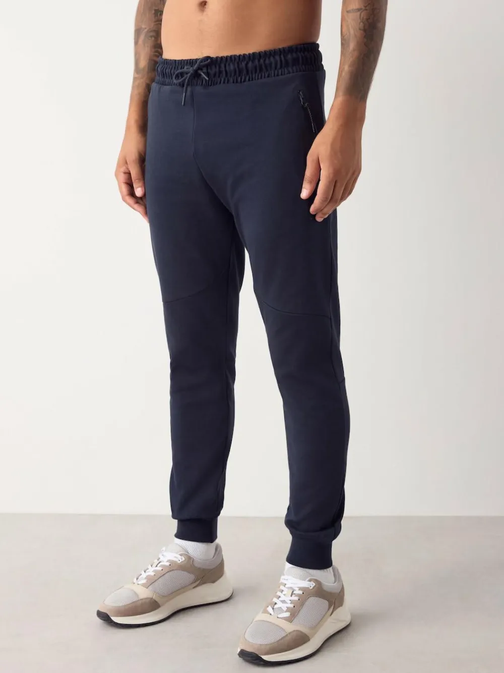 Next Interlock Soft Touch Cuffed Joggers Navy Blue