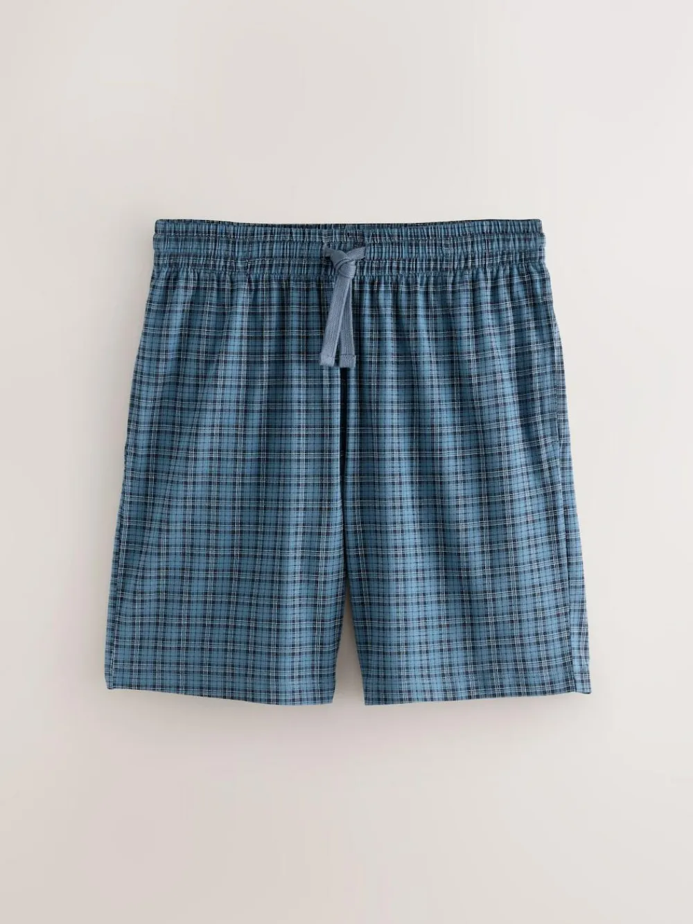 Next Navy Blue Jersey Check Pyjamas Shorts 2 Pack^ Nightwear|Pyjamas