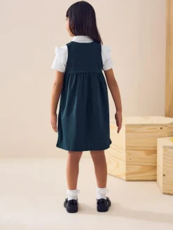 Sale Next Jersey Stretch Pinafore School Dress (3-14yrs) Navy Blue