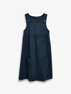 Sale Next Jersey Stretch Pinafore School Dress (3-14yrs) Navy Blue