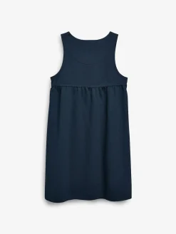Sale Next Jersey Stretch Pinafore School Dress (3-14yrs) Navy Blue