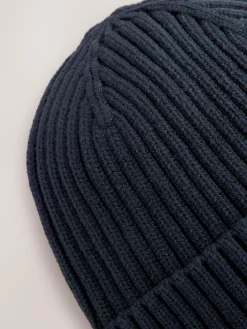 Online Next Navy Blue Knitted Beanie Hat (1-16yrs)