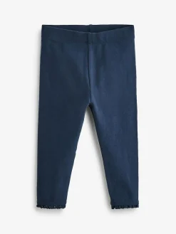 Next Navy Blue Lace Trim Leggings (3mths-7yrs)^ Pants & Leggings|Pants & Leggings
