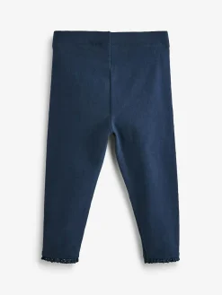 Next Navy Blue Lace Trim Leggings (3mths-7yrs)^ Pants & Leggings|Pants & Leggings