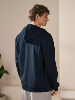Hot Next Navy Blue Lightweight Zip Up Hoodie