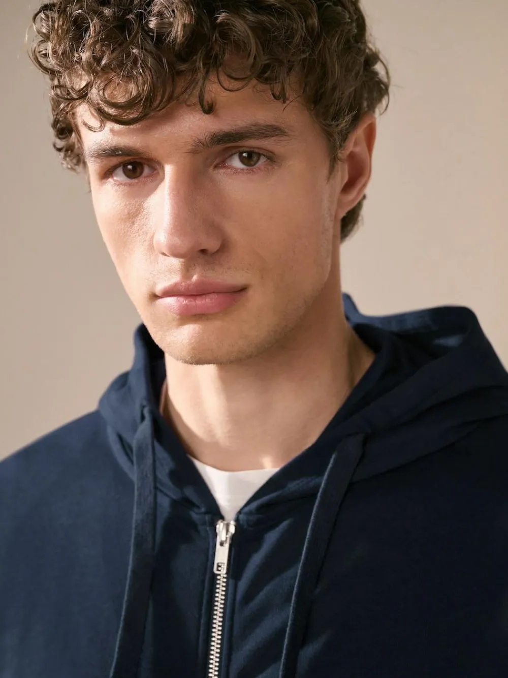 Hot Next Navy Blue Lightweight Zip Up Hoodie