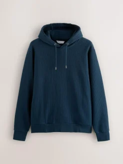 Sale Next Linear Texture Hoodie Navy Blue