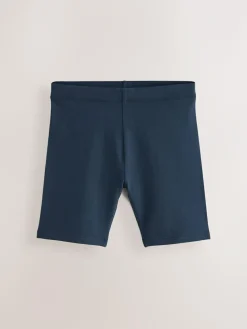 New Next Longer Length 2 Pack Cotton Rich Stretch Cycle Shorts (3-16yrs) Navy Blue