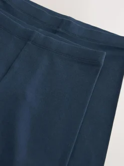 New Next Longer Length 2 Pack Cotton Rich Stretch Cycle Shorts (3-16yrs) Navy Blue