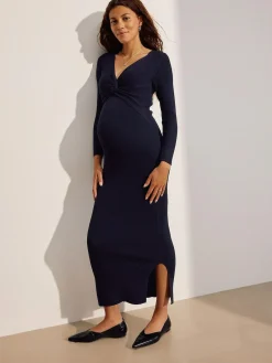 Next Maternity Twist Front Knit Jumper Dress^Women Maxi Dresses|Knitwear