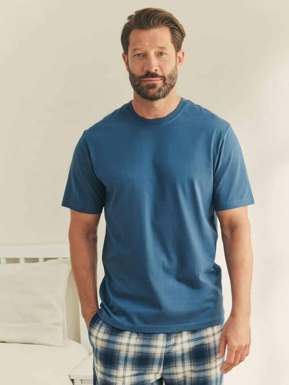 Hot Next Motionflex Cosy Shorts Pyjamas Set Navy Blue