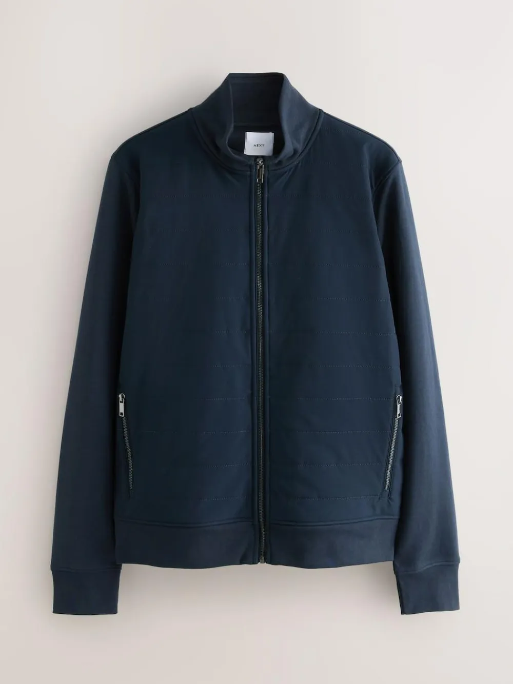 Best Next Non-Hooded Hybrid Full Zip Jacket Navy Blue
