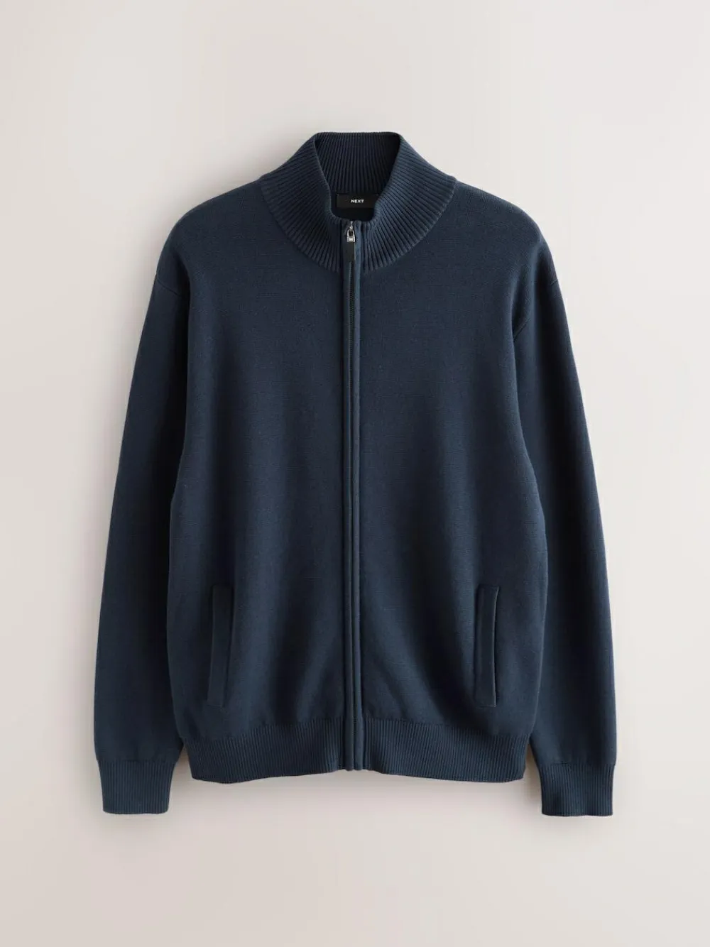 Next N.Premium Regular Fit 100% Cotton Premium Zip-Through Cardigan^ Knitwear|Knitwear