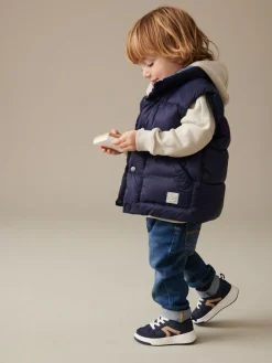 Next Navy Blue Padded Gilet (3mths-10yrs)