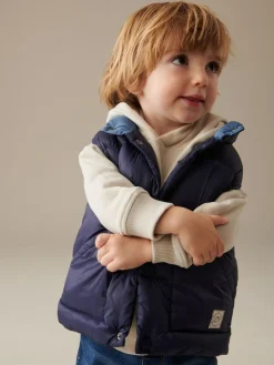 Next Navy Blue Padded Gilet (3mths-10yrs)