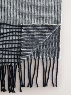 Next Navy Blue Pinstripe Woven Scarf^ Hats, Gloves & Scarves|Hats, Scarves & Gloves