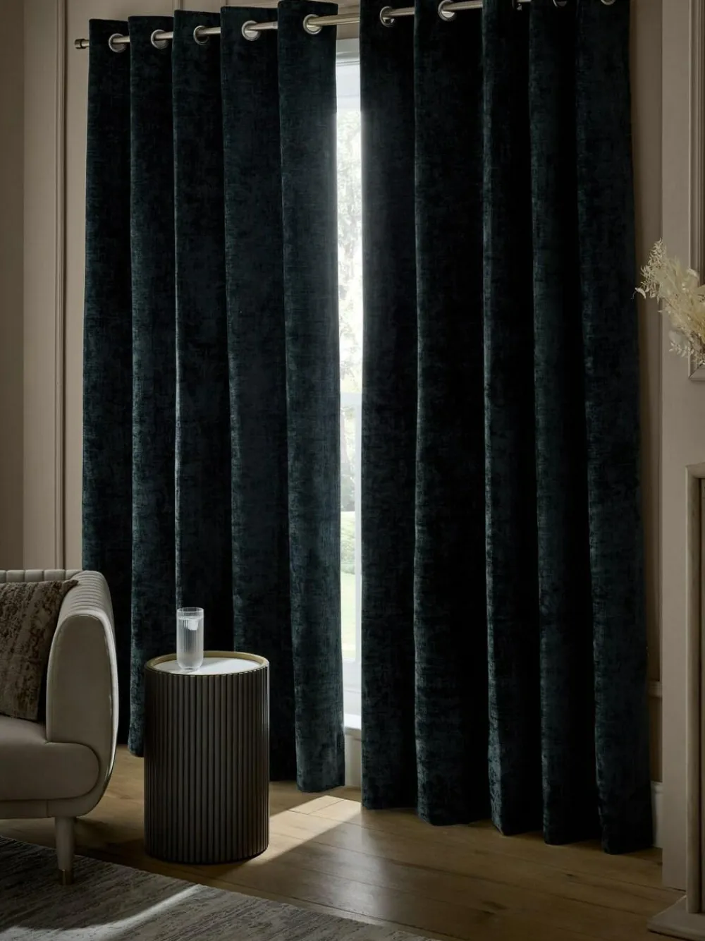 Next Plush Chenille Blackout/Thermal Eyelet Curtains^ Curtains & Blinds