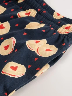 Next Navy Blue Printed Short Sleeve Jersey Pyjamas Set^ Pyjamas|Nightwear