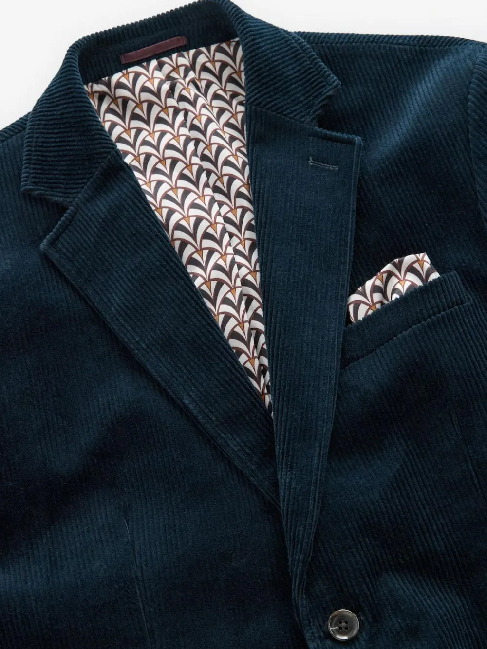Sale Next Regular Fit Cord Blazer Navy Blue