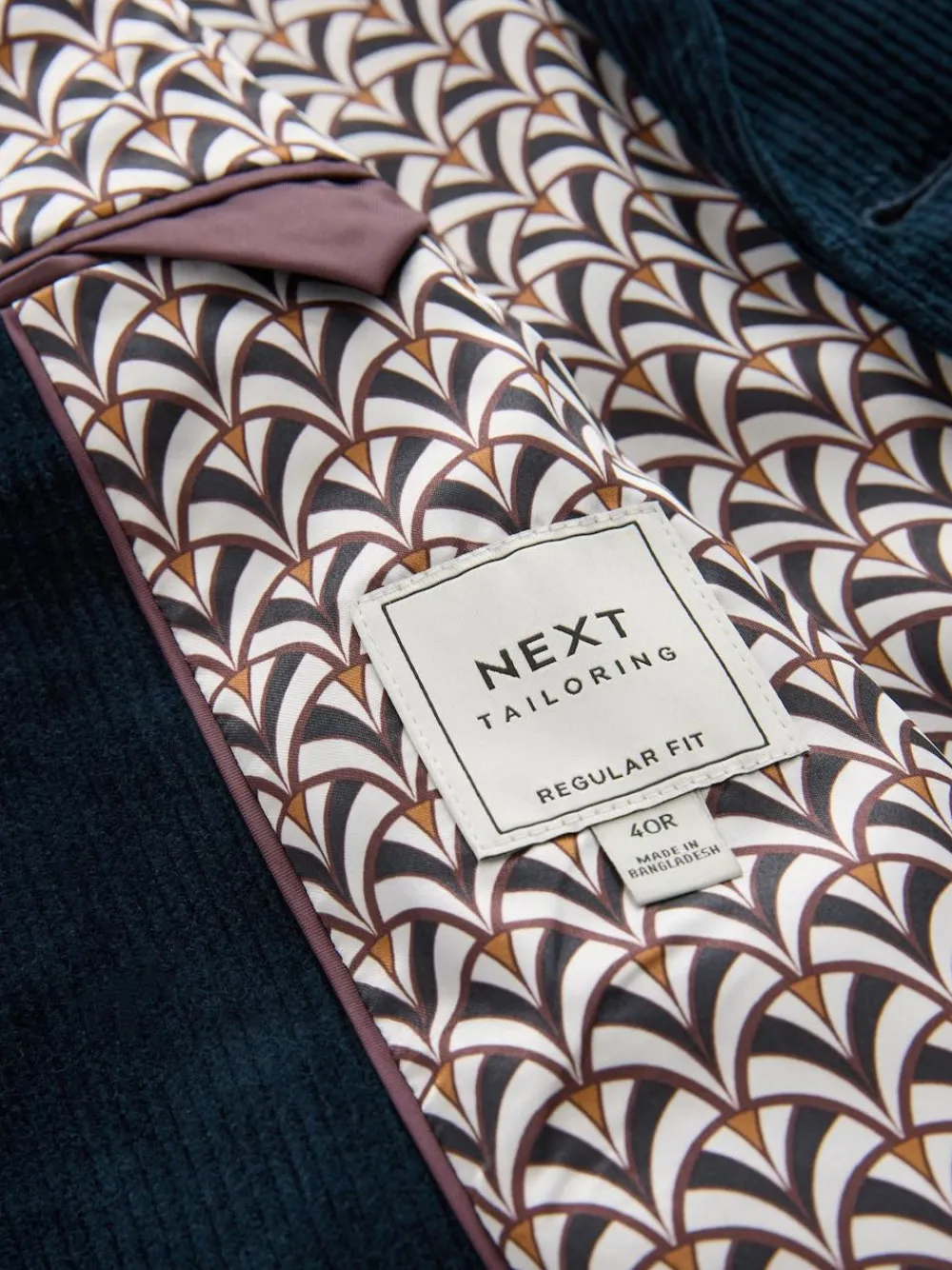 Sale Next Regular Fit Cord Blazer Navy Blue