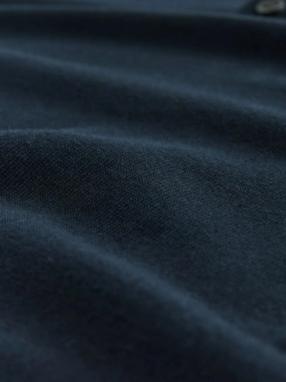 Next Navy Blue Regular Fit Cotton Rich Long Sleeve Knitted Polo Shirt^ Tops & T-Shirts|Knitwear