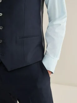 Next Regular Fit Essential Suit Waistcoat Navy Blue