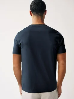 Outlet Next Navy Blue Regular Fit Essential V-Neck T-Shirt