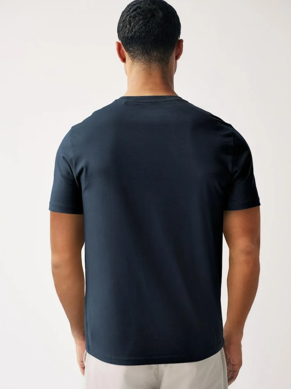 Outlet Next Navy Blue Regular Fit Essential V-Neck T-Shirt