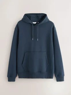 Clearance Next Navy Blue Regular Fit Heavyweight Cotton Rich Jersey Hoodie
