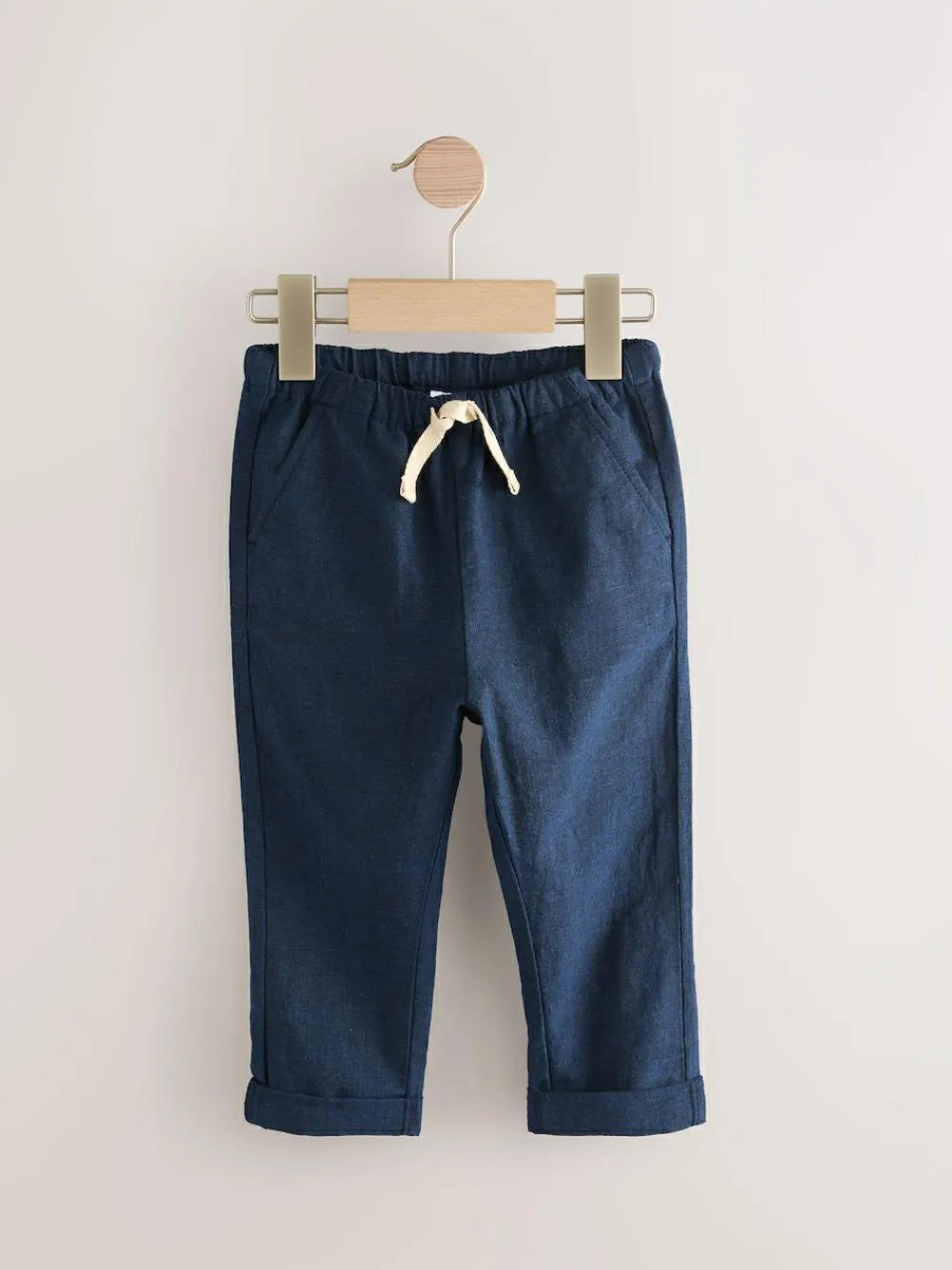 Next Regular Fit Linen Blend Pull on Trousers (3mths-7yrs)^BOY Pants & Leggings|Joggers